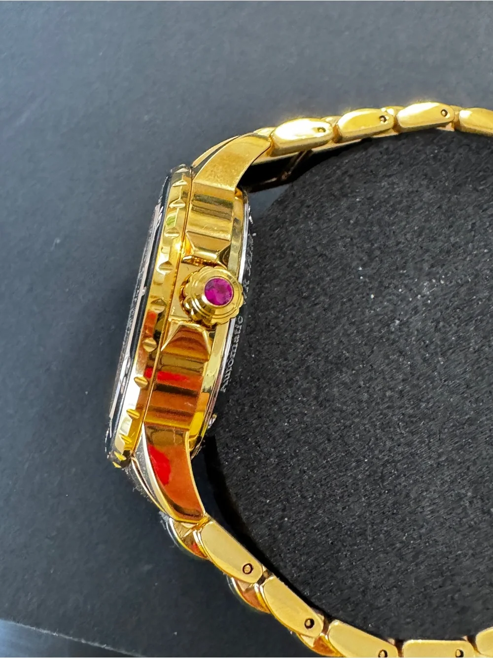 Diella Automatic Wristwatch Women’s Luxury Skeleton Gold Jade Waterproof AD6025L